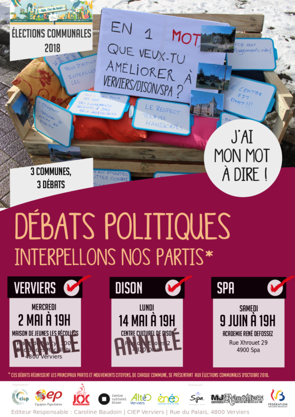 Les Equipes Populaires - débats annulés