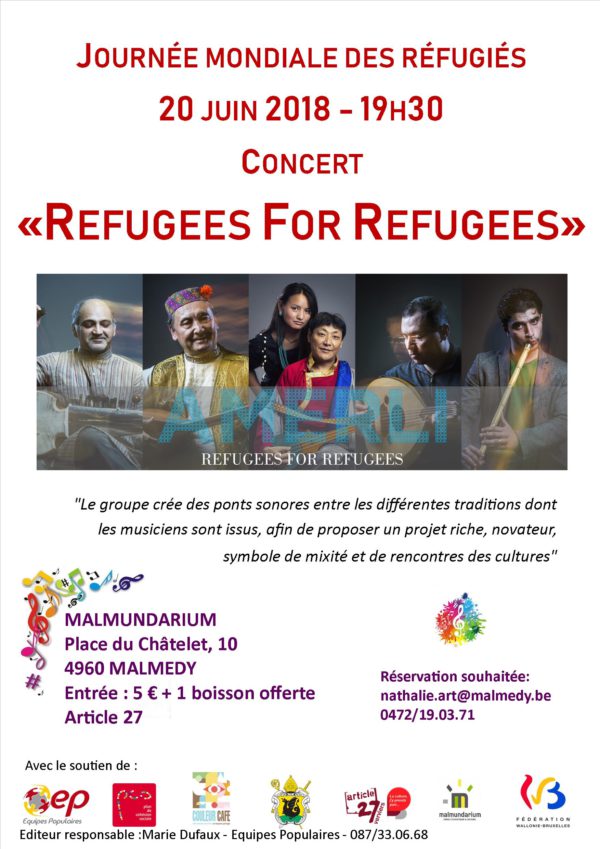 Les Equipes Populaires - Refugees for Refugees Affiche 2018.06.20
