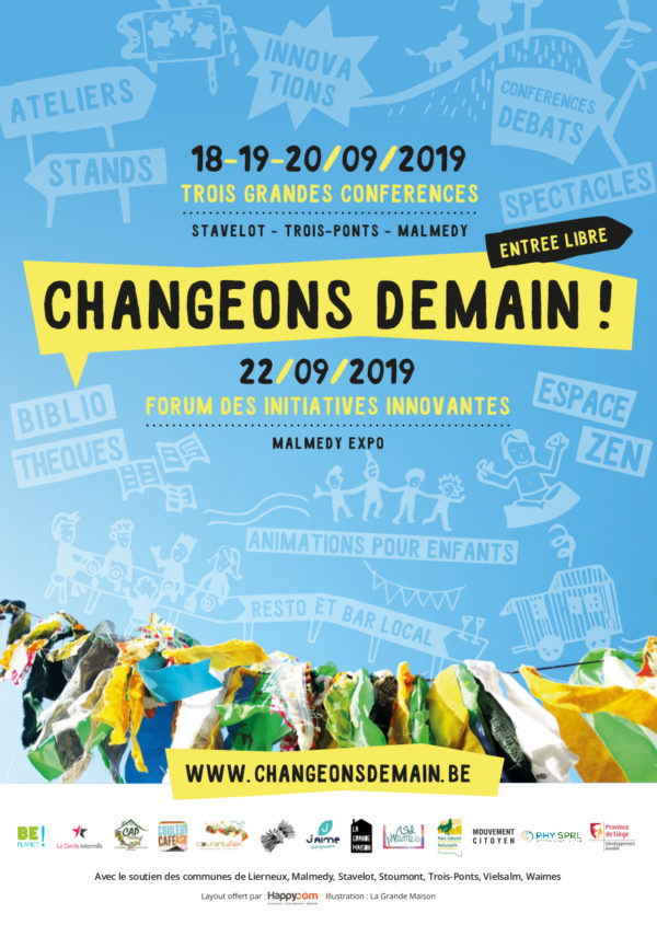 Les Equipes Populaires - 2019.09.22 Changeons Demain Forum Affiche A3