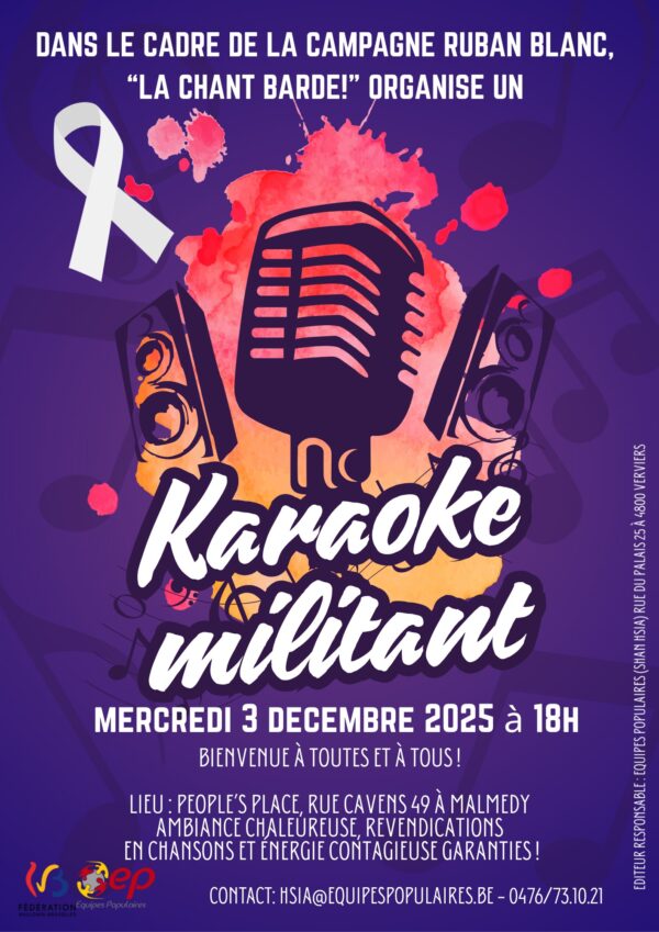 Les Equipes Populaires - 251203 Karaoké militant - Affiche